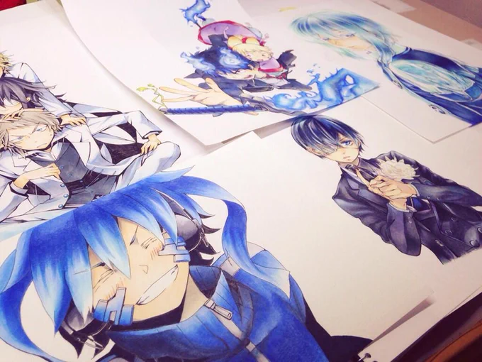 コピックで模写ばっかやってます!青系のイラスト集めてみた(✿' ꒳ ` ) #フォロワーさんのフォロワーさんで私の事気になりすぎて森になってる人居ませんか 