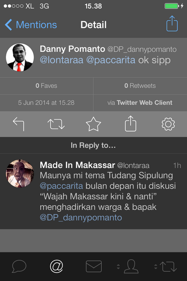 bebmen's tweet photo. Daeng beib @SupirPete2 doakan bulan depan diskusi warga &amp; pak @DP_dannypomanto. @paccarita siap adakan http://t.co/PuFkLGFIOm