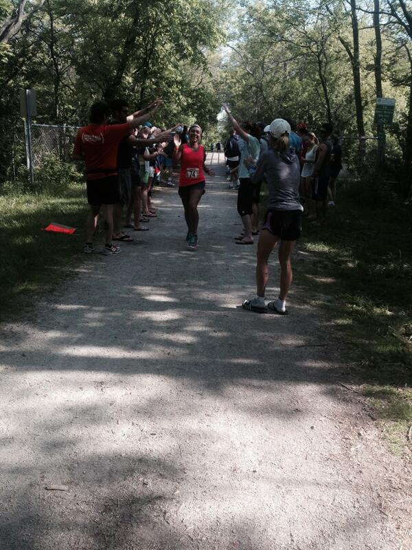 TeamRunningDead's tweet image. Ashley crossing the border through our cheer tunnel #RagnarChi @RagnarRelay