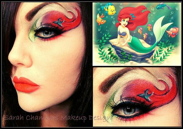 エルサ え ナニコレ ディズニーアイメイク リトルマーメイドのアリエル ディズニーのファンはここまでするの すごいわっっ Http T Co Tfeqvawisf