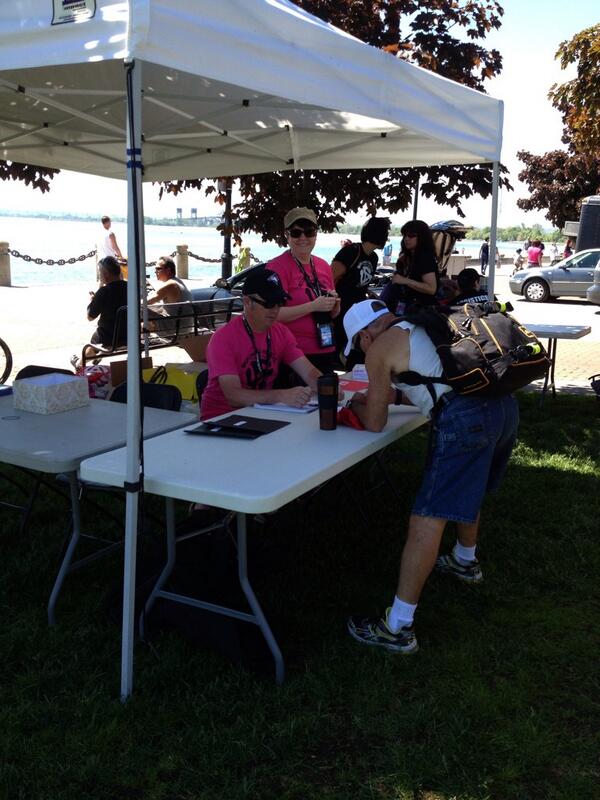 Our volunteer center is up, running and ready to sign you in! Find us by the board walk!