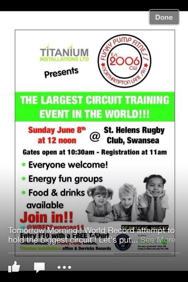 adsforcabs's tweet photo. @WRFCSwansea14 @sthelensrugbyground tomorrow help break a world record @swansea http://t.co/fI3tcTbDkh