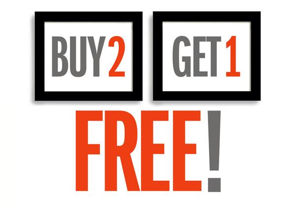 Just because we appreciate you. Today only, buy 2 get 3rd free on all movies and games. (cheapest item free)