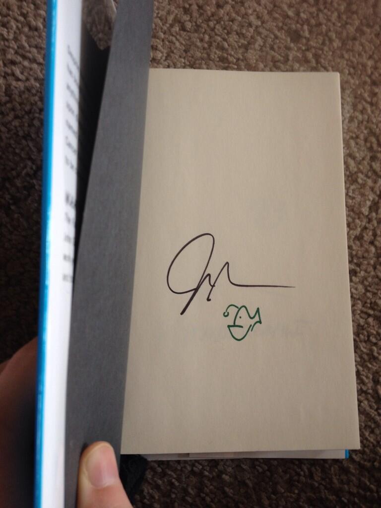 haley x haley« on Twitter: "Did I mention my The Fault In Our Stars book is  signed by John Green WITH the hanklerfish? #TFIOS #Hanklerfish  http://t.co/rgtT8Qc2o0" / Twitter