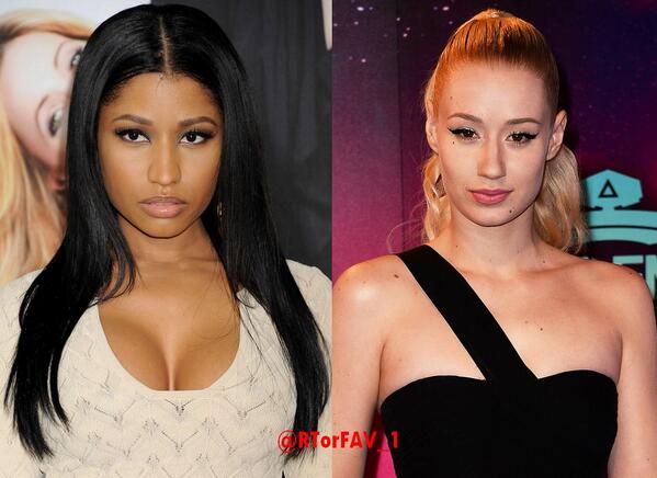 minajdaiIy's tweet image. RT for Nicki Minaj 
FAV for Iggy Azalea