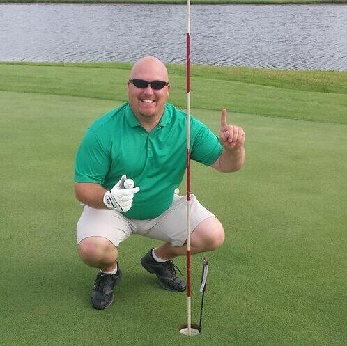 Kenny Deatherage hits 1st ever hole in one at the Triad Foundation Golf Scramble.