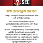 CumhurbaskanSec's tweet photo. SONUÇLARI  COK YAKINDA PAYLAŞIYORUZ .KİMİ SEÇECEGİNİ SEN SEÇ LİNKE TIKLA ANKETİ DOLDUR https://t.co/j8cwMmWrQ5 http://t.co/HvCelwBFdo