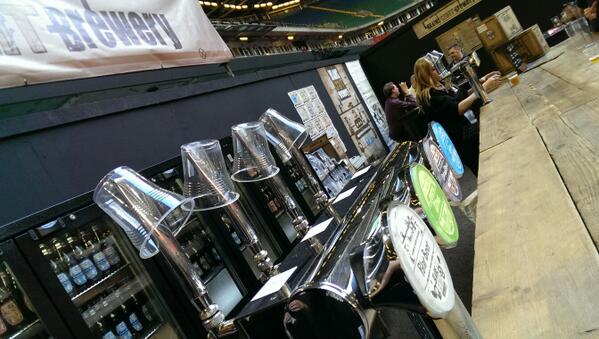 brainsbrewery's tweet photo. Wowzers, our Craft Brewery bar has gone down a storm @WalesBeerFest, all but one of our keg beers have sold out! http://t.co/YMTczJRnkr