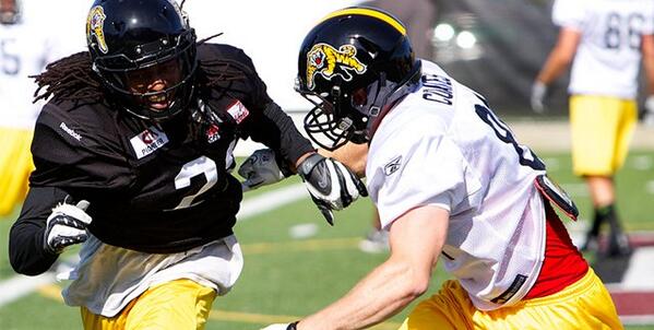 CFL's tweet photo. . @TheCStephen is making a switch to field side corner after playing safety in 2013 - http://t.co/3tWwhQ9WN7 #CFLTC14 http://t.co/YtQ9Z4TRdy