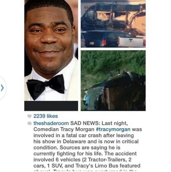 Thatnigga_Fritz's tweet photo. #PrayForTracyMorgan http://t.co/Y8DhA33VtC
