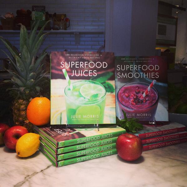 We're ready to get our juice on! <a href="/greenjules/">Julie Morris</a> is on her way and will be here at 1 for a signing of #superfoodjuice