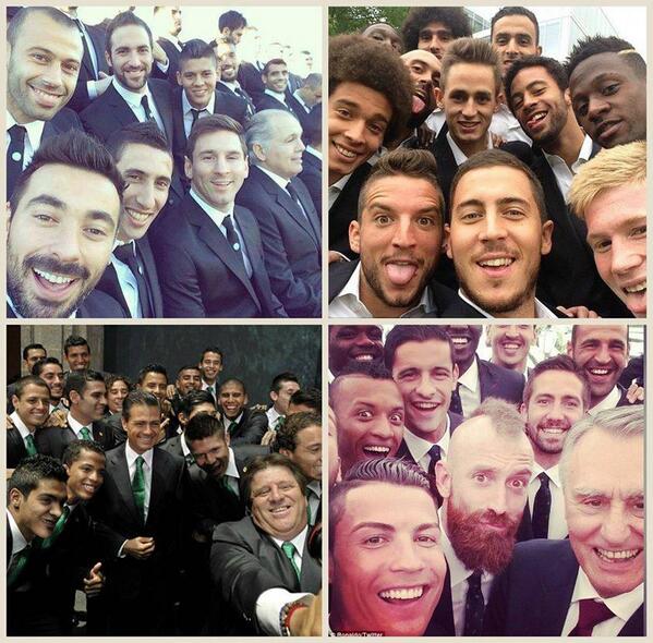 FootballFunnnys's tweet image. The World Cup selfies