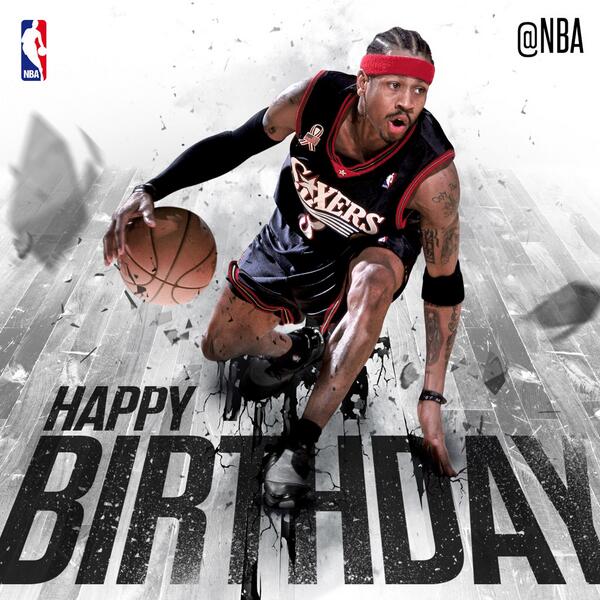 NBA's tweet photo. Join us in wishing @alleniverson a HAPPY BIRTHDAY! #HappyBirthdayAI http://t.co/DKAJcjt44S