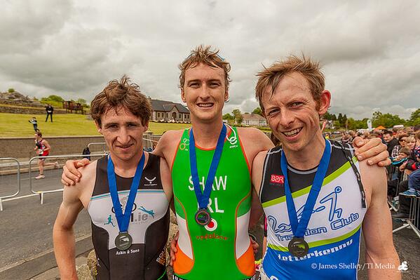 Rory Sexton (2nd), <a href="/BenShawTri/">Ben Shaw</a> (1st), Aidan Callaghan (3rd) #CrookedLake Sprint Championships. Image by <a href="/ShelleyJHS/">James Shelley</a>