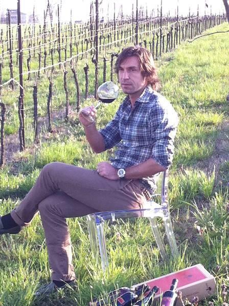 Andrea Pirlo preparing to face England's midfield.