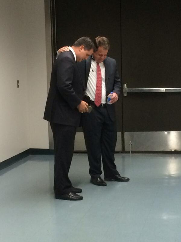 BillConnorSC's tweet photo. Thanks to @leebright for praying with me at debate. Challengers in politics, but always brothers in Christ. http://t.co/NtVhdAFkyC