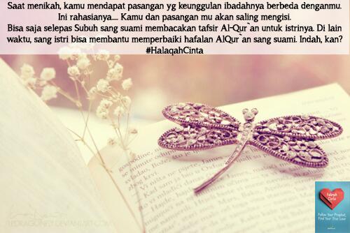 insyaaAllah kamu &amp; pasanganmu akan saling berbagi,saling mengisi :) ,; #HalaqahCinta