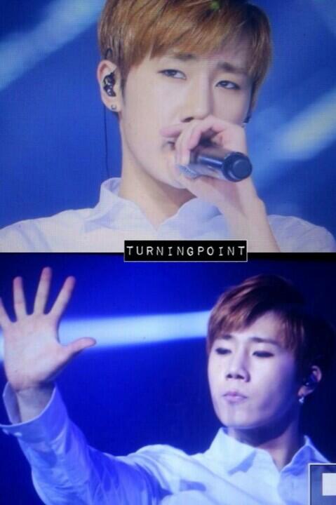 ifnt_chinggyu's tweet photo. [Preview] 140607 SG - Music Bank in Brazil (3) cr: turning point http://t.co/coWpjJXeer