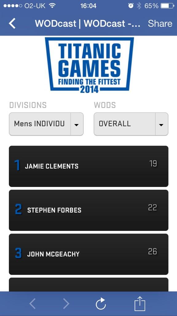CrossFit Castrum (@crossfitcastrum) on Twitter photo Great weekend so far at the Titanic Games <a href="/RCFNI/">Reebok CrossFit NI</a>
#WOD 5's a game changer though #TG14 #Crossfit Great weekend so far at the Titanic Games <a href="/RCFNI/">Reebok CrossFit NI</a>
#WOD 5's a game changer though #TG14 #Crossfit