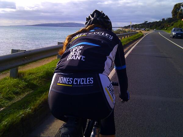 Great day to ride with <a href="/AmberS_146/">Amber Cathie</a> down the <a href="/mornpen/">Mornington Peninsula</a> today. <a href="/JonesCycles/">Jones Cycles</a> <a href="/giantbikesaus/">Дима Санин</a> #sittinon #cruisin