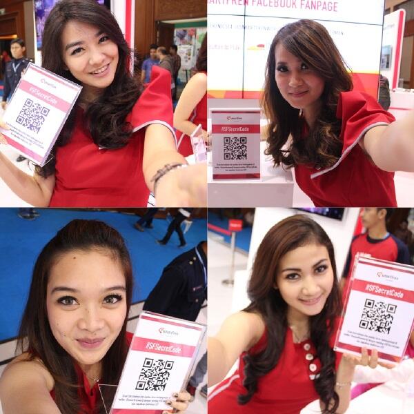 smartfrenworld's tweet photo. Contohnya:
"Wah booth @smartfrenworld keren banget dan ramah-ramah lagi orangnya! #SmartfrenICS14 #SFSecretCode" http://t.co/GtLjtoxfHG