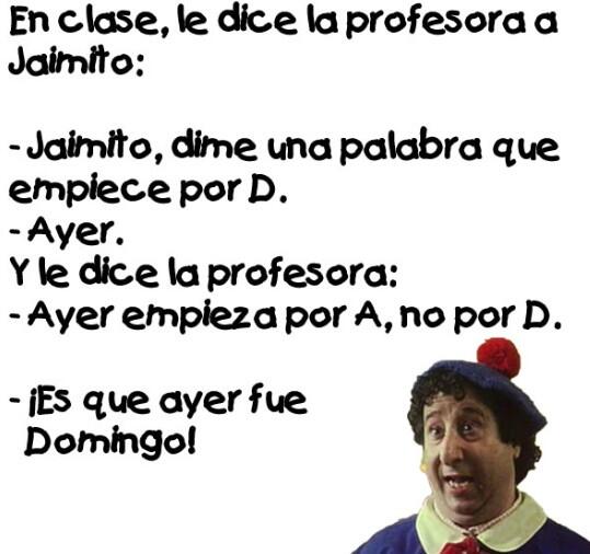 masquebromas's tweet photo. #chistes de #jaimito . #masquebromas #bromas #risas #humor http://t.co/WWf0WoRWuF