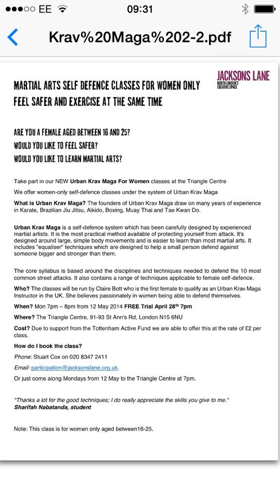 RebeccaConsults's tweet image. Join @aboroughunited #SelfDefenceClasses for #women ALL ages great opportunity #Mondays