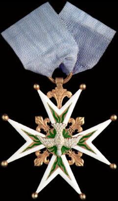 En ce jour de Pentecôte, croix de commandeur de l'Ordre du St-Esprit (XVIIIe s.)
Musée de la Légion d'Honneur, Paris.
