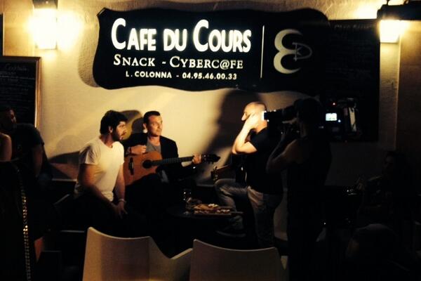 patrickfiorioff's tweet photo. Hier tournage de "50min inside" avec     et Christophe Mondoloni à Corte chez Loic Colonna #Cafeducours http://t.co/1TEnH1aQmV