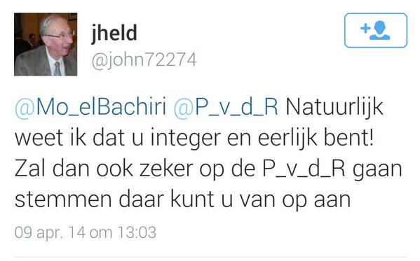 FeyeNody's tweet image. Van #Pvde naar #Pvdr als klap op de vuurpijl #Pvds.. Yep die hard @Mo_elBachiri supporter *proest*