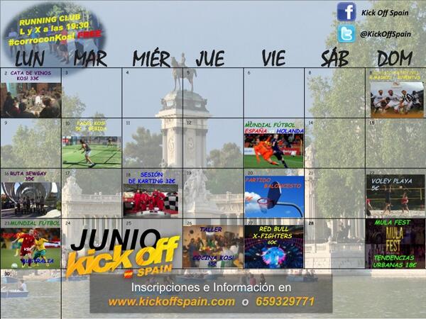 KickOffSpain's tweet photo. Nuevas actividades KOS! preparadas para ti. Consulta toda la info en http://t.co/1145snsTeF
Os esperamos! http://t.co/h5QvV5ooYw
