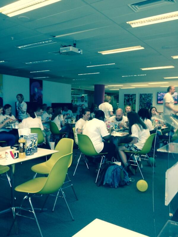 mflynn464's tweet photo. Feeding the call handling team at itv. Ready for taking donations to soccer aid #socceraid@UNICEF_uk http://t.co/i00y9Y6bIi