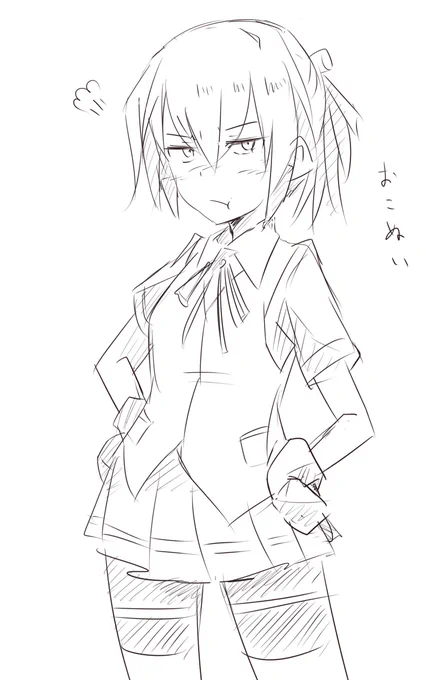 ワンドロ忘れててごめんぬい#艦これ版深夜の真剣お絵描き60分一本勝負 