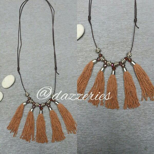 dazzeries's tweet photo. Choco tassel, order by wa : 087887122774, line : ditakarinaa, JUNE PROMO BUY 2PCS NECKLACE FREE 1 PCS BRACELET http://t.co/riaL0rwSfB