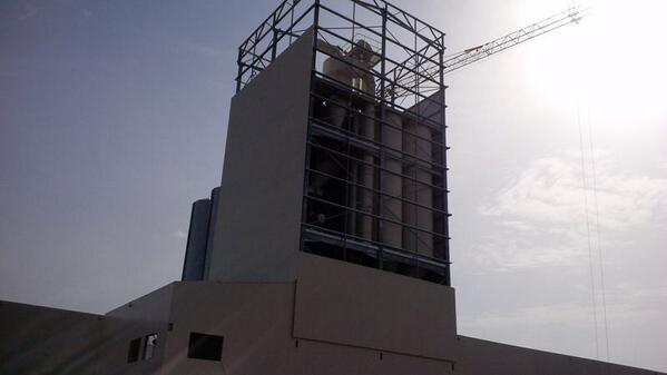 atiku's tweet photo. The feed mill is coming up nicely. The plan is to inject more agriculture jobs in our community. #LetsTalkJobs http://t.co/ot1t8wVN0H