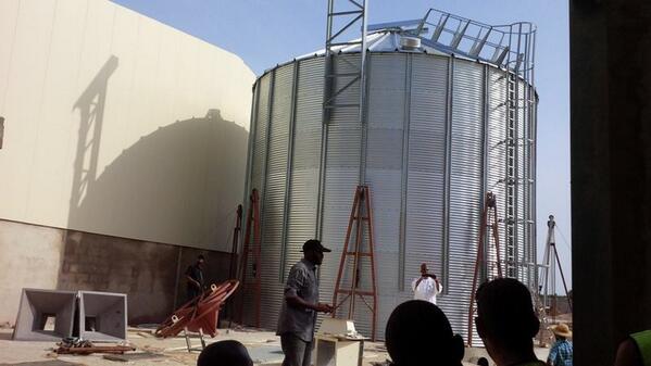 atiku's tweet photo. The feed mill is coming up nicely. The plan is to inject more agriculture jobs in our community. #LetsTalkJobs http://t.co/ot1t8wVN0H