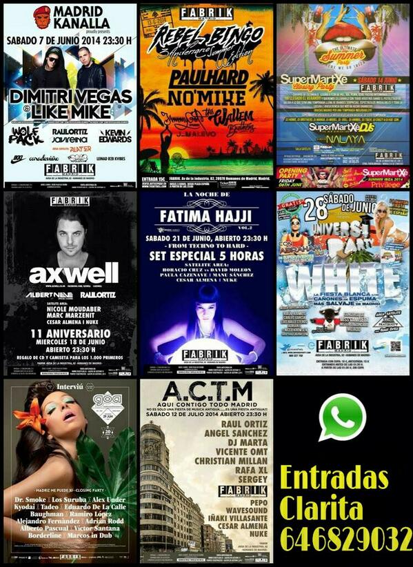 Clarita_RRPP's tweet photo. Próximos eventos @fabrikdiscoteca aquí 646829032 @jovenesdefiesta @EXTREMANIGHT @caceresdefiesta @madridfiestaes http://t.co/YsHawxZF6e