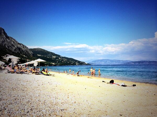 BeFreeGayTravel's tweet image. Sunday afternoon on Ipsos beach, Corfu