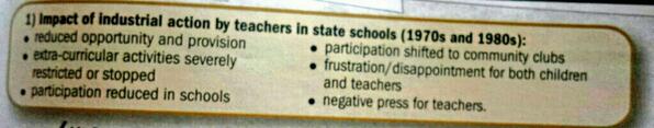 SamWhitALevelPE's tweet photo. A2 History of Sport State Schools: National Curriculum 1970s and 80s. Impact of Industrial Action. #HappyRevising http://t.co/2B4aO1cB9x