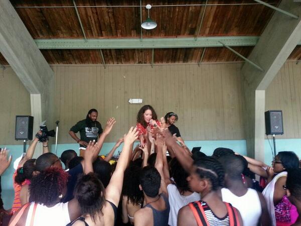 HallPassTour's tweet photo. Day 2 in CT with the Yale-Bridgeport GEAR UP Partnership. Pep rally vibes at Holiday Hill. http://t.co/FmWRgxa1fD