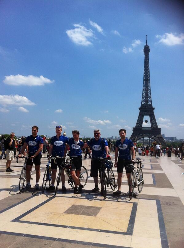 MindthePotholes's tweet photo. We did it! Thanks to James, Tom, Jamie, Gary and @AdventureCafeUK crew @MindCharity #LondontoParisCycleChallenge http://t.co/MVz1TXXhrT