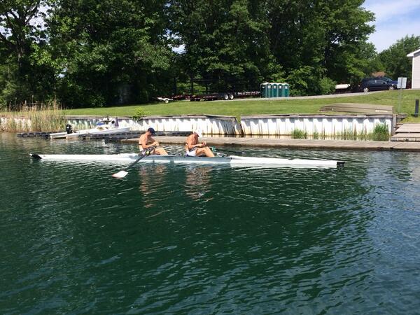 No rest Sunday. @Wherrbear and @_RobertMcNamara launching off the dock. #U23Grind