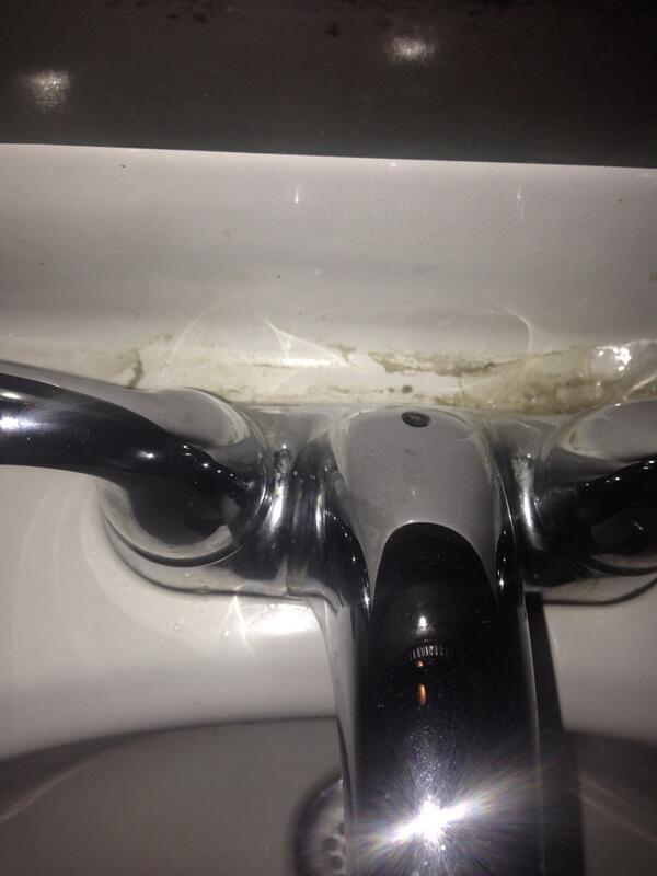 mrsteamclean's tweet image. Notice how the back of this sink is dirty you could clean this effectively with a vapor steam machine