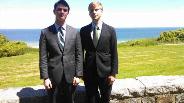 GWUDebate's tweet photo. GWDebaters Joseph and Tyler attend the 70th Anniv D-Day Ceremony for the GW Vets History Writing Project. #OnlyAtGW http://t.co/K5zOYMxZqe