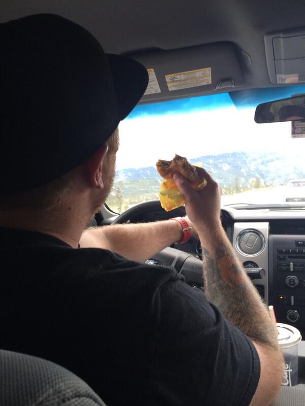JRNetherton's tweet photo. @vanbanff did it, the last cheese burger is down! @Alexderksen http://t.co/SxfpkKSqxH