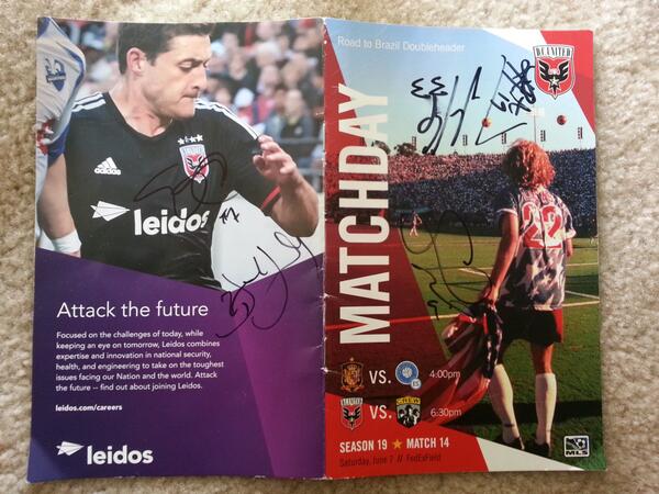No jersey no cleat but got autograph from 1 of the BEST in business <a href="/eddie_johnson7/">Eddie Johnson</a>. I'll request again next time! :)