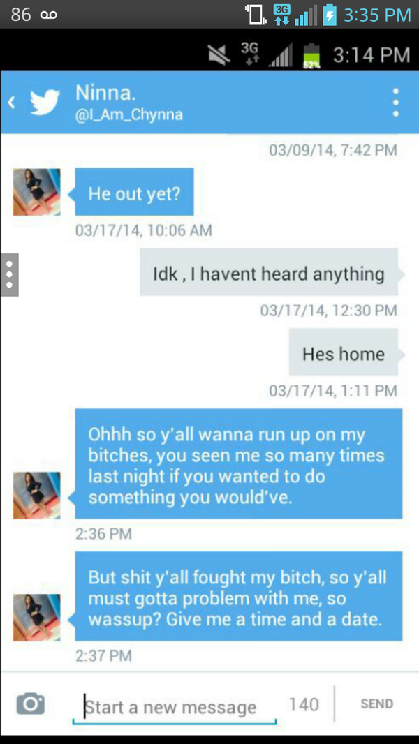 imsoflyjordan's tweet photo. Yall.hoes tlk mad shit but runnin from ass whoopin last night bitch u.had the.chance to.fight. http://t.co/52ZtqGsXEq
