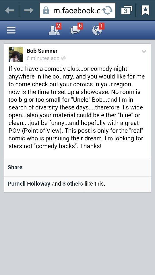 laffmobb's tweet photo. If your lookin to get #LaffMobb @bobsumner24 to your comedy room Now is the chance. Read: http://t.co/61sS4J14hc