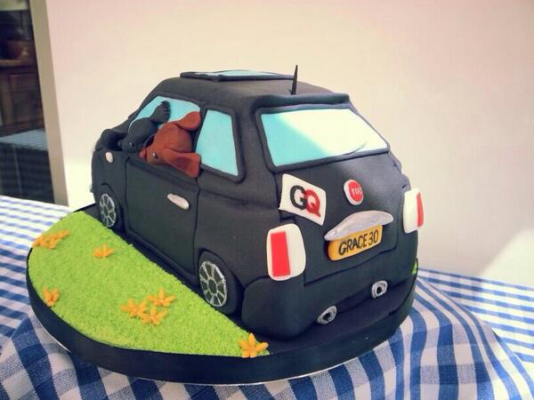 Jeez, Ma, that's a CAKE!! #Fiat500 <a href="/BritishGQ/">British GQ</a>