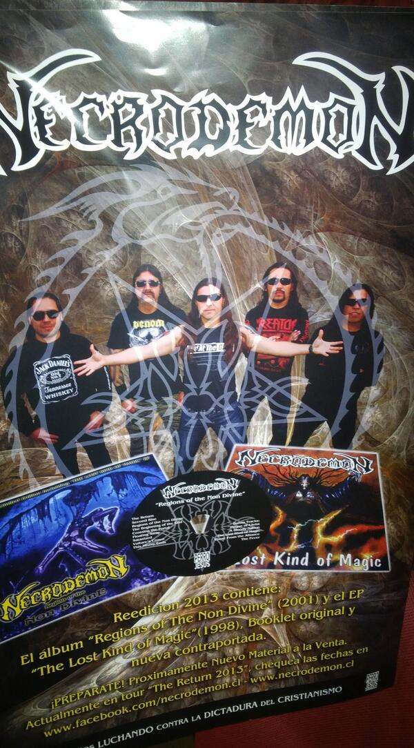 quillotarock's tweet photo. Cds y posters de @Necrodemonband pídalos por tw y Fb http://t.co/kcNq6k2xll